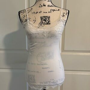 BONGO White Lace Trim Camisole